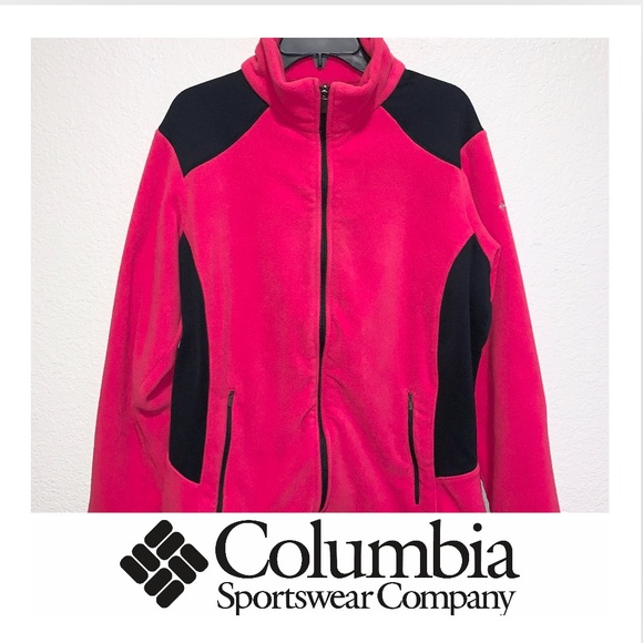 Columbia Jackets & Blazers - Pink & Black Columbia Fleece Jacket - 1X